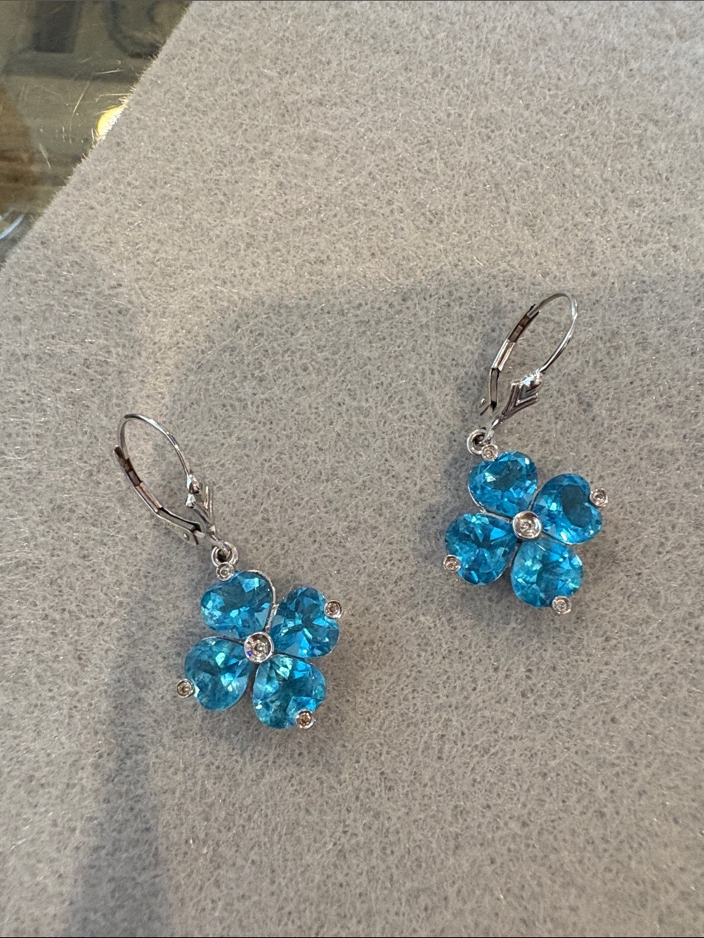 Blue Topaz Sterling Earrings